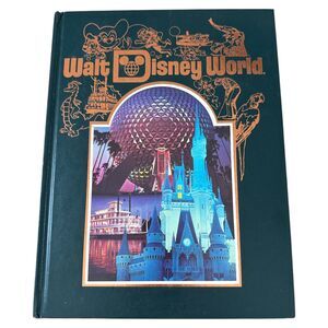 1986 Walt Disney World Souvenir Book 15th Anniversary 144p Hardcover Green